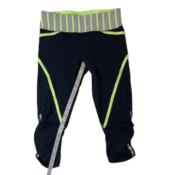 Lululemon Athletica Run Pace Black Crop Capri Leggings Size 4 - Picture 9 of 14